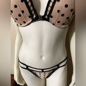 Victoria’s Secret Very Sexy Bra Polka Dot Cage Bra & Panty Set VS Bra Set  🆕